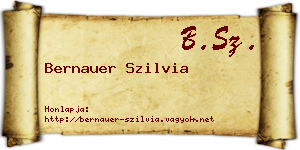 Bernauer Szilvia névjegykártya